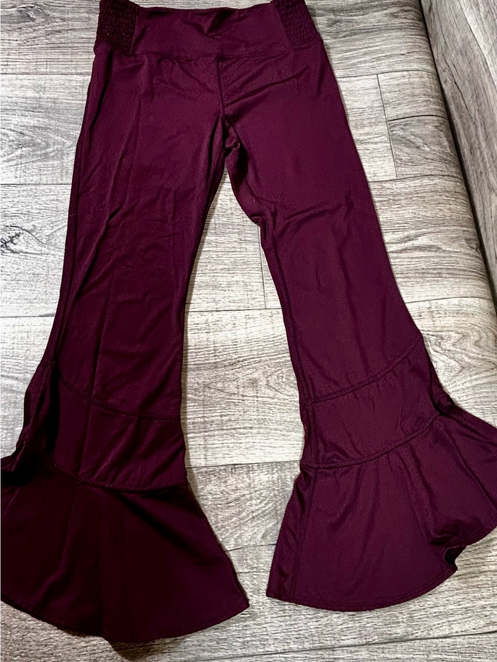Free People Movement Burgundy Flare Leggings Size M